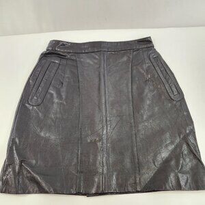 Gabay Vancouver Black Leather Skirt